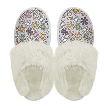 Load image into Gallery viewer, Cotton slippers with fur edges
