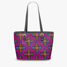 画像をギャラリービューアに読み込む, 586. Large -Leather Tote Bag Vibrant Blossom
