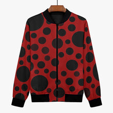 画像をギャラリービューアに読み込む, Red with black dots-Trending Women’s Jacket
