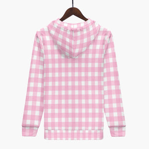 Pink checker -. Unisex Trending Hoodie