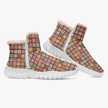 Load image into Gallery viewer, Colorful Square- Fur Zipper Up Boots
