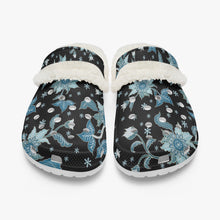 Load image into Gallery viewer, Blue flower-Lined  Clogs
