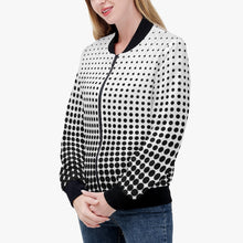 画像をギャラリービューアに読み込む, White with black dots- Trending Women’s Jacket
