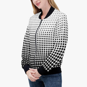 White with black dots- Trending Women’s Jacket