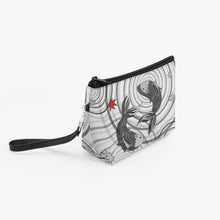 画像をギャラリービューアに読み込む, 288. Zipper Bag with Wrist Strap Koi Fish white
