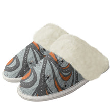 Load image into Gallery viewer, Cotton slippers with fur edges
