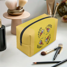 Load image into Gallery viewer, &#39;B6&#39;Fish in Yellow-Large Capacity Travel Makeup Bag
