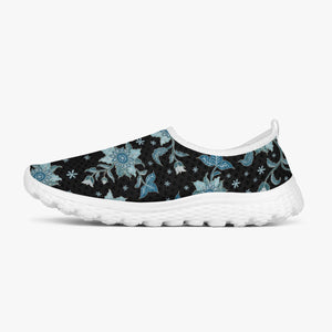 Blue Flower-Women's Slip-On