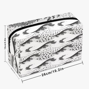 ToryuMon white-Large Capacity Travel Makeup Bag