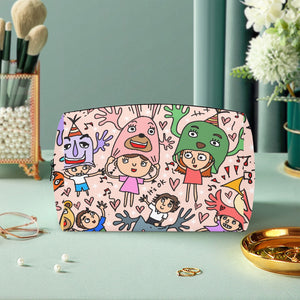 You are not alone in Pink-.Large Capacity Travel Makeup Bag