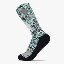 Load image into Gallery viewer, Dream in turquoise-. Reinforced Sports Socks
