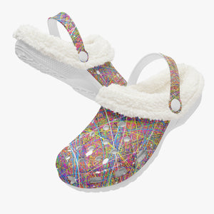 Rainbow Threads-Lined  Clogs