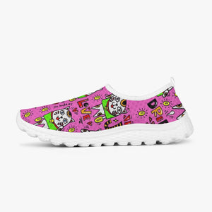 292. Women's Slip-On Mesh Running Shoes Manekineko