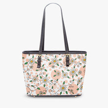 Load image into Gallery viewer, 586. Large- Leather Tote Bag Spring Daisy Pink
