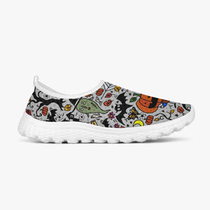 292. Women's Slip-On Mesh Running Shoes Halloween-slip on