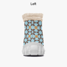 Load image into Gallery viewer, New York Memories in Antique Blue- Fur Zipper Up Boots
