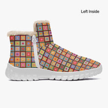 Load image into Gallery viewer, Colorful Square- Fur Zipper Up Boots
