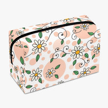 Load image into Gallery viewer, Spring Daisy in Pink-Large Capacity Travel Makeup Bag
