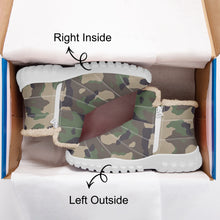 Load image into Gallery viewer, Camo- Fur Zipper Up Boots
