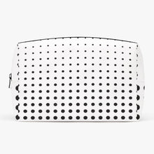 画像をギャラリービューアに読み込む, White with Black dots.-Large Capacity Travel Makeup Bag
