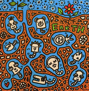 'Earth'  24"x24" (60cm x 60cm) Canvas Art