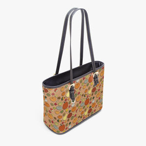 586. Large Leather Tote Bag Varieties squash