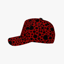 画像をギャラリービューアに読み込む, Red with black dots-Baseball Caps
