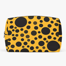 Load image into Gallery viewer, Yellow with Black dots -Large Travel Pouch
