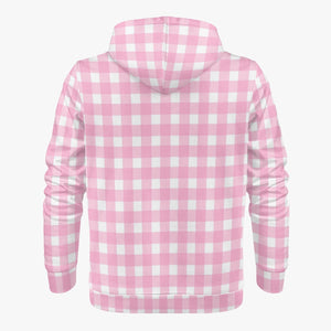 Pink checker -. Unisex Trending Hoodie