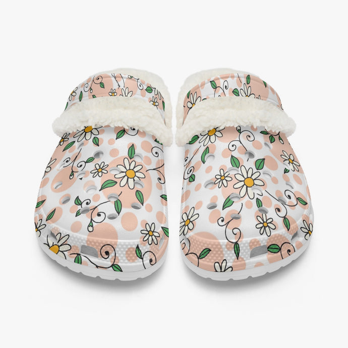 Daisy-Lined  Clogs