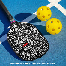 Load image into Gallery viewer, 'Everything is Perfect on Black’ Pickleball racket cover
