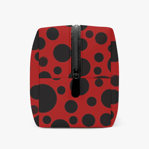 Red with Black dots-Large Capacity Travel Makeup Bag