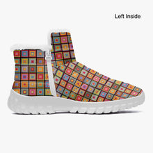 Load image into Gallery viewer, Colorful Square- Fur Zipper Up Boots
