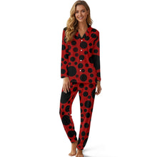 Load image into Gallery viewer, 'Red with Black dots' Women's Pajama Set
