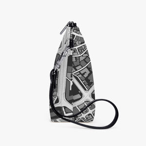 'A'-Map- Zipper Sling  Bag