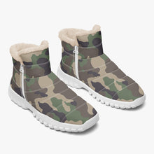 Load image into Gallery viewer, Camo- Fur Zipper Up Boots
