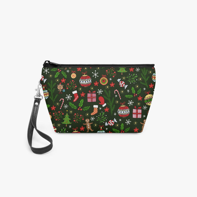 288. ‘Holly Pop’ Zipper Makeup Bag with Wrist Strap