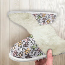 Load image into Gallery viewer, Cotton slippers with fur edges
