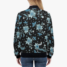 画像をギャラリービューアに読み込む, Blue flower -Trending Women’s Jacket
