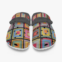 画像をギャラリービューアに読み込む, colorful square- Lined  Clogs
