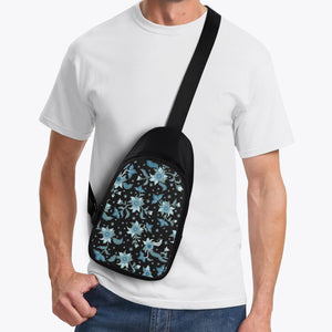 Blue Flowers-Chest Bag