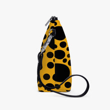 Load image into Gallery viewer, Yellow with Black Dots- Zipper Sling  Bag
