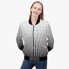 画像をギャラリービューアに読み込む, White with black dots- Trending Women’s Jacket
