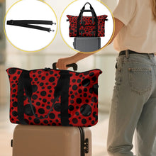 Load image into Gallery viewer, 'Red with Black dots' Weekender Bag
