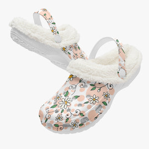 Daisy-Lined  Clogs