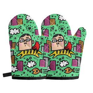 Oven glove(two pieces)