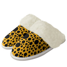 Load image into Gallery viewer, Cotton slippers with fur edges
