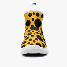 Load image into Gallery viewer, Yellow with Black dots- Fur Zipper Up Boots
