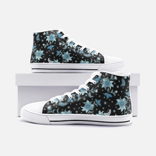 Load image into Gallery viewer, Blue Flower -High Top Canvas Shoes
