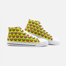 Load image into Gallery viewer, Ramen Pig in Lime Green -High Top Canvas Shoes
